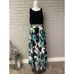 Betsy & Adam Floral Formal Gown Size 4 | Full-Length Evening Dress